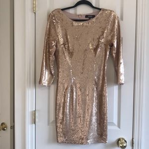 Lulu’s rose gold sequin dress